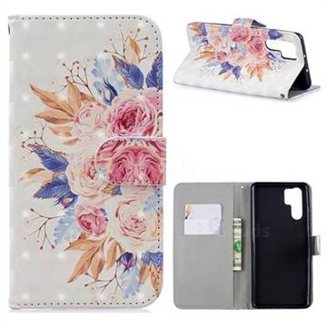 Rose Flowers 3D Painted Leather Phone Wallet Case for Huawei P30 Pro
