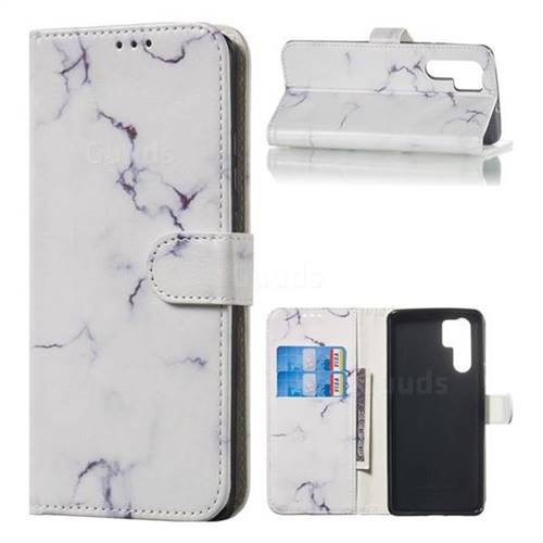 Soft White Marble PU Leather Wallet Case for Huawei P30 Pro