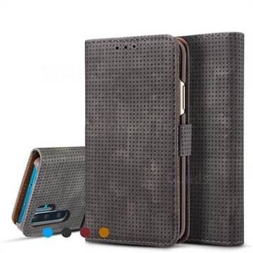 Luxury Vintage Mesh Monternet Leather Wallet Case for Huawei P30 Pro - Black