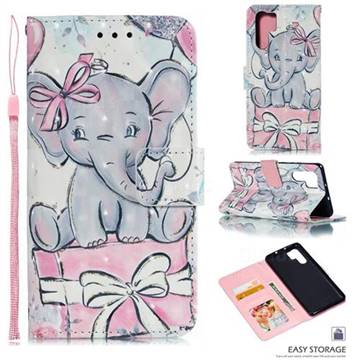 Bow Elephant 3D Painted Leather Phone Wallet Case for Huawei P30 Pro