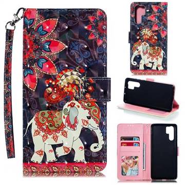 Phoenix Elephant 3D Painted Leather Phone Wallet Case for Huawei P30 Pro