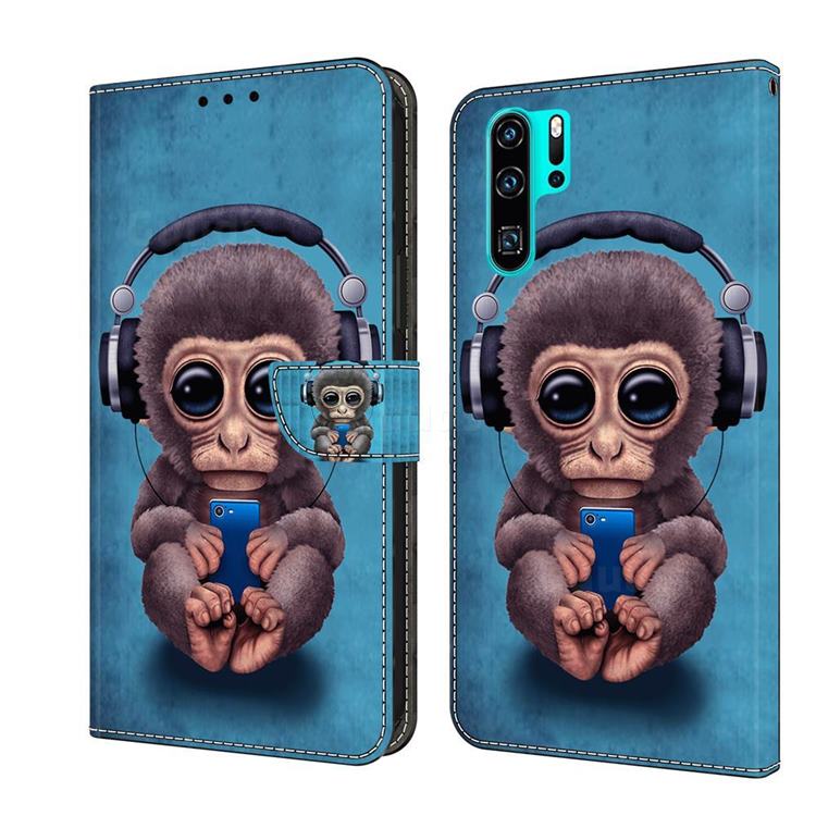 Cute Orangutan Crystal PU Leather Protective Wallet Case Cover for Huawei P30 Pro