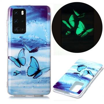 Flying Butterflies Noctilucent Soft TPU Back Cover for Huawei P40