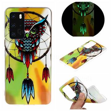 Owl Wind Chimes Noctilucent Soft TPU Back Cover for Huawei P40