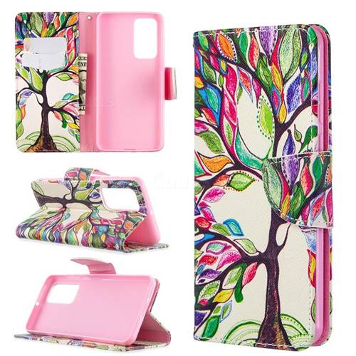 The Tree of Life Leather Wallet Case for Huawei P40
