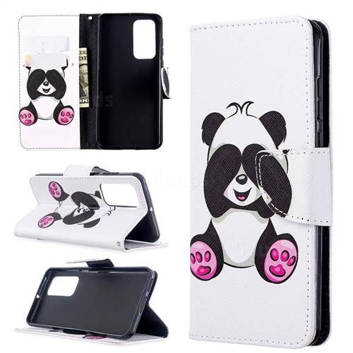 Lovely Panda Leather Wallet Case for Huawei P40