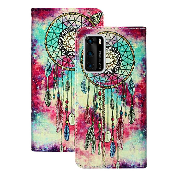 Butterfly Chimes PU Leather Wallet Case for Huawei P40