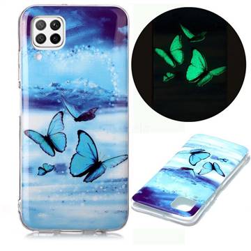 Flying Butterflies Noctilucent Soft TPU Back Cover for Huawei P40 Lite