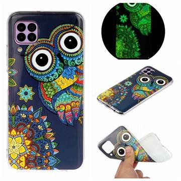 Tribe Owl Noctilucent Soft TPU Back Cover for Huawei P40 Lite