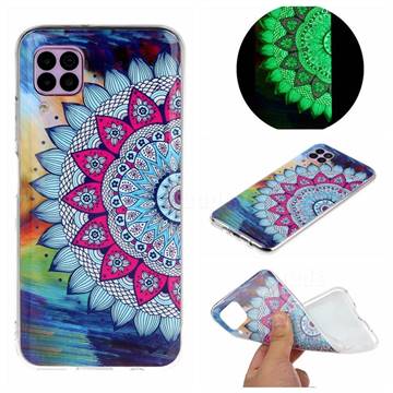 Colorful Sun Flower Noctilucent Soft TPU Back Cover for Huawei P40 Lite