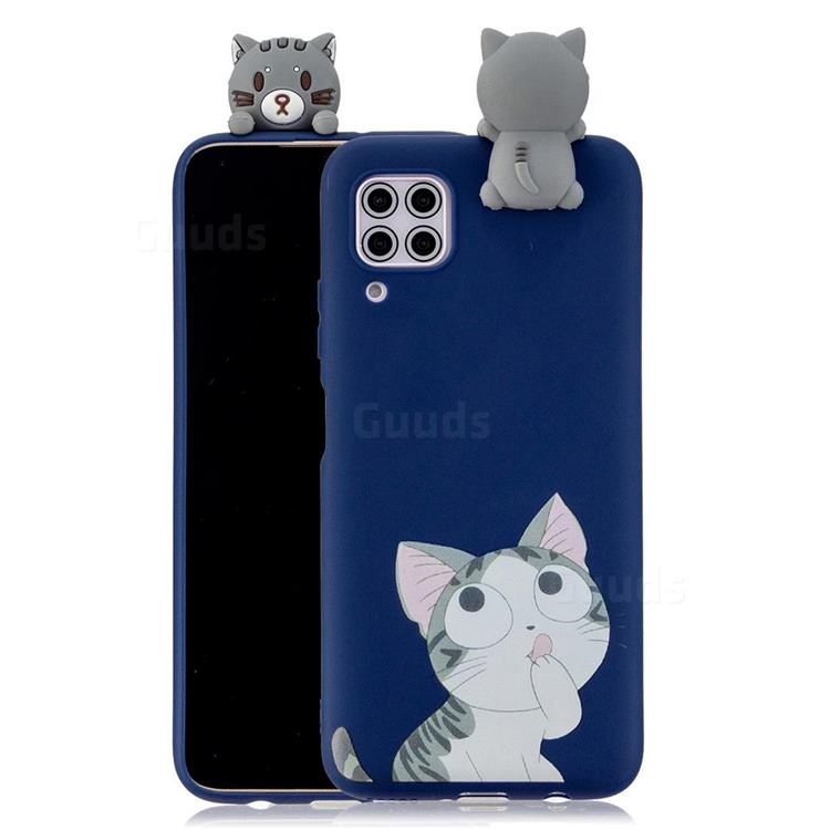 Big Face Cat Soft 3D Climbing Doll Soft Case for Huawei P40 Lite