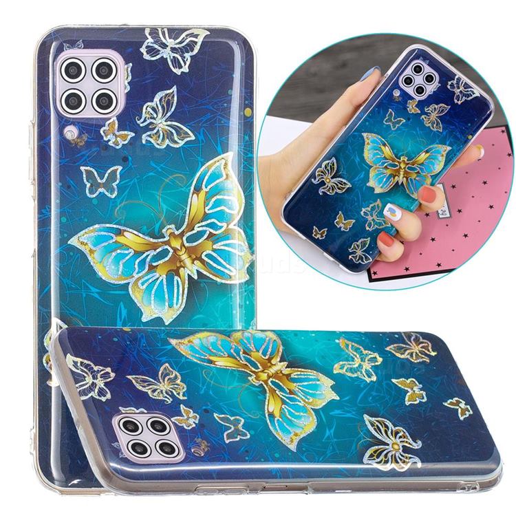 Golden Butterfly Painted Galvanized Electroplating Soft Phone Case Cover for Huawei P40 Lite