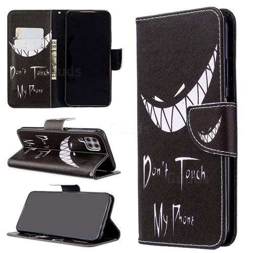 Crooked Grin Leather Wallet Case for Huawei P40 Lite