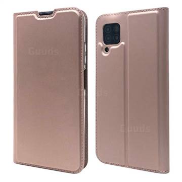 Ultra Slim Card Magnetic Automatic Suction Leather Wallet Case for Huawei P40 Lite - Rose Gold