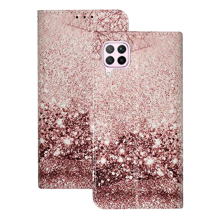 Glittering Rose Gold PU Leather Wallet Case for Huawei P40 Lite