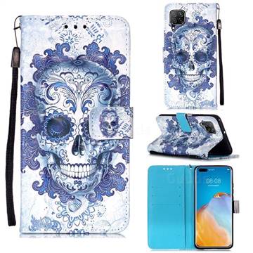 Cloud Kito 3D Painted Leather Wallet Case for Huawei P40 Lite