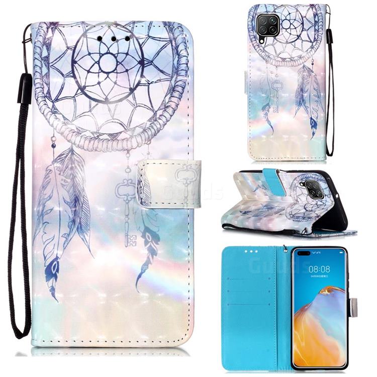 Fantasy Campanula 3D Painted Leather Wallet Case for Huawei P40 Lite