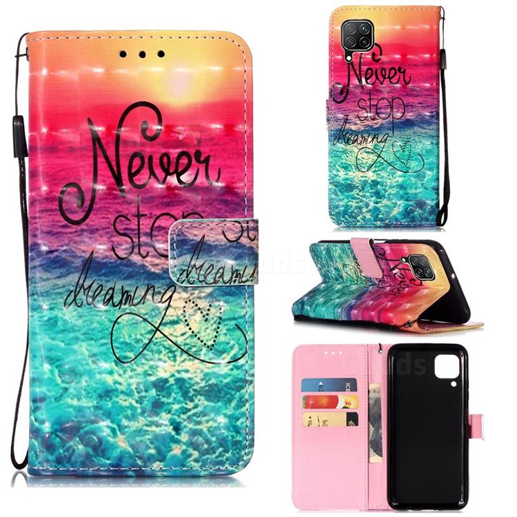 Colorful Dream Catcher 3D Painted Leather Wallet Case for Huawei P40 Lite