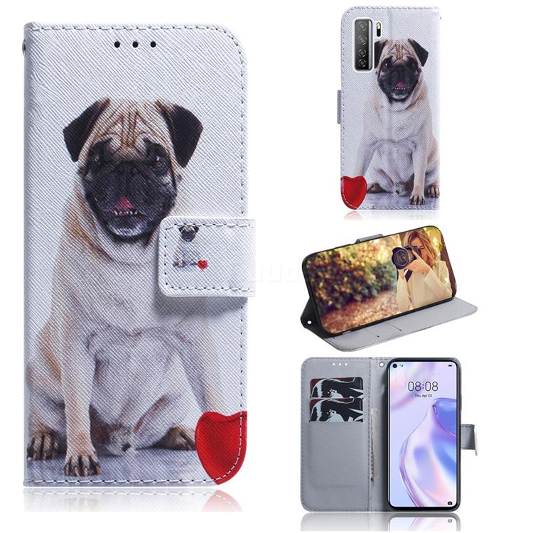 Pug Dog PU Leather Wallet Case for Huawei P40 Lite 5G