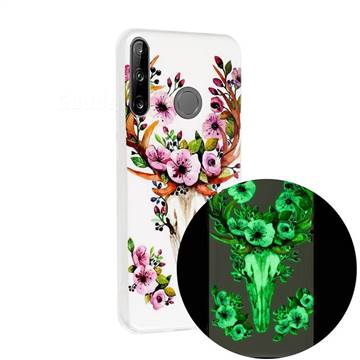 Sika Deer Noctilucent Soft TPU Back Cover for Huawei P40 Lite E