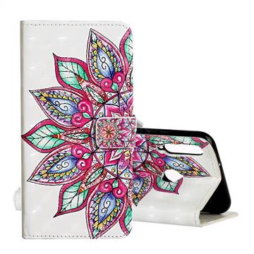 Mandara Flower 3D Painted Leather Phone Wallet Case for Huawei P40 Lite E