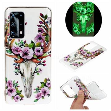 Sika Deer Noctilucent Soft TPU Back Cover for Huawei P40 Pro