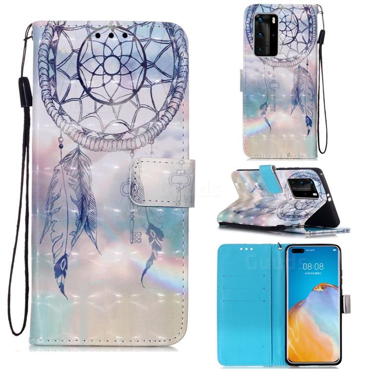 Fantasy Campanula 3D Painted Leather Wallet Case for Huawei P40 Pro