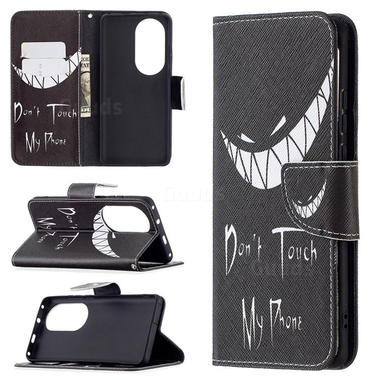 Crooked Grin Leather Wallet Case for Huawei P50