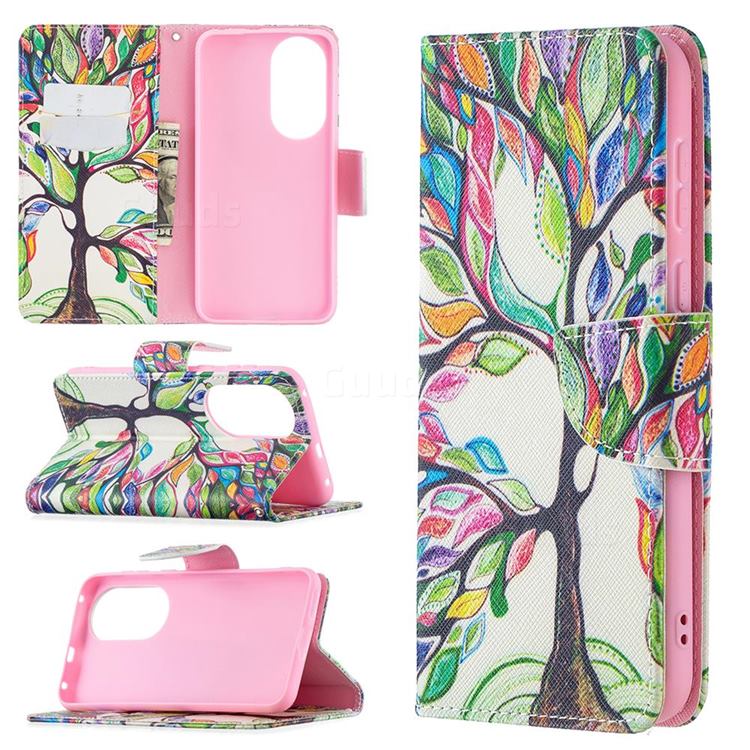 The Tree of Life Leather Wallet Case for Huawei P50