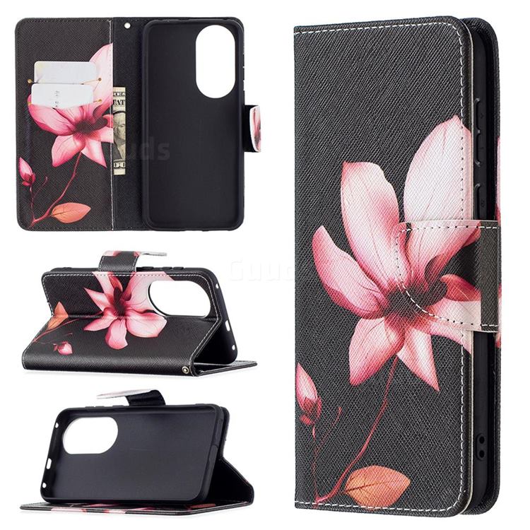 Lotus Flower Leather Wallet Case for Huawei P50