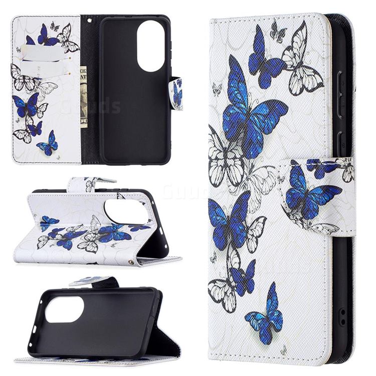 Flying Butterflies Leather Wallet Case for Huawei P50