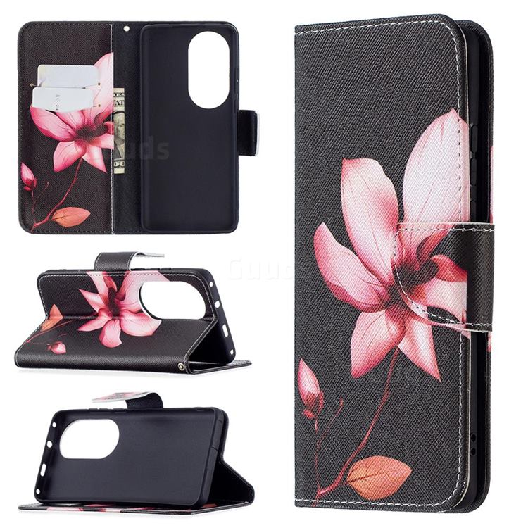 Lotus Flower Leather Wallet Case for Huawei P50 Pro