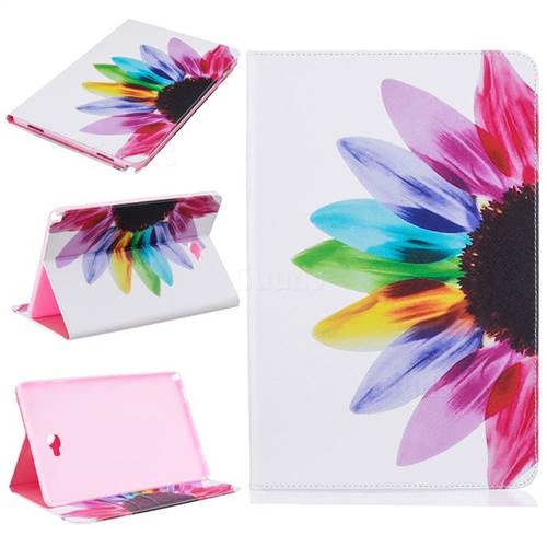 Seven-color Flowers Folio Stand Leather Wallet Case for Samsung Galaxy Tab A 10.1 with S-Pen P580 P585