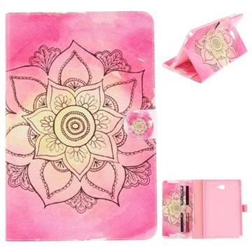 Pink Rose Painting Tablet Leather Wallet Flip Cover for Samsung Galaxy Tab A 10.1 with S-Pen P580 P585
