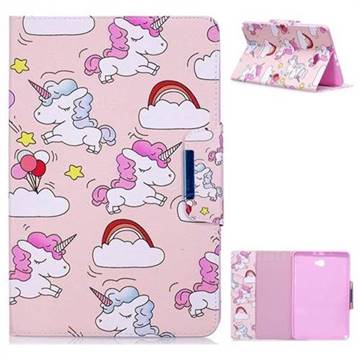 Cloud Unicorn Folio Flip Stand Leather Wallet Case for Samsung Galaxy Tab A 10.1 with S-Pen P580 P585
