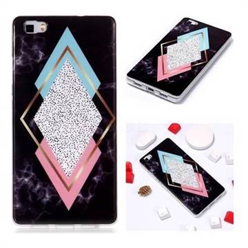 Black Diamond Soft TPU Marble Pattern Phone Case for Huawei P8 Lite P8lite