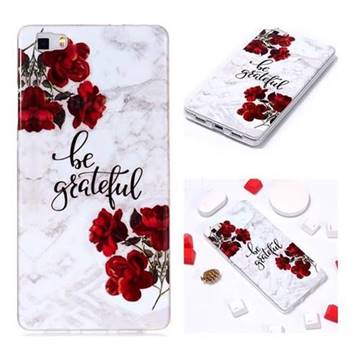 Rose Soft TPU Marble Pattern Phone Case for Huawei P8 Lite P8lite