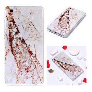 White Crushed Soft TPU Marble Pattern Phone Case for Huawei P8 Lite P8lite