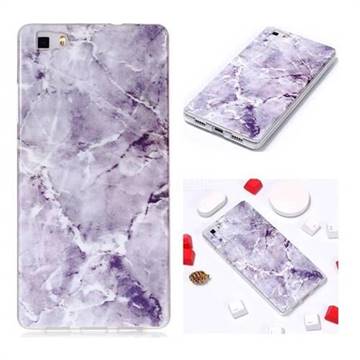 Light Gray Soft TPU Marble Pattern Phone Case for Huawei P8 Lite P8lite