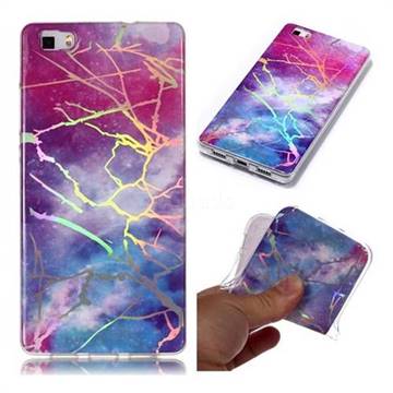 Dream Sky Marble Pattern Bright Color Laser Soft TPU Case for Huawei P8 Lite P8lite