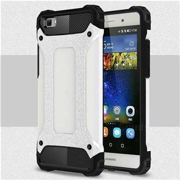 King Kong Armor Premium Shockproof Dual Layer Rugged Hard Cover for Huawei P8 Lite P8lite - White