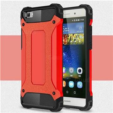 King Kong Armor Premium Shockproof Dual Layer Rugged Hard Cover for Huawei P8 Lite P8lite - Big Red