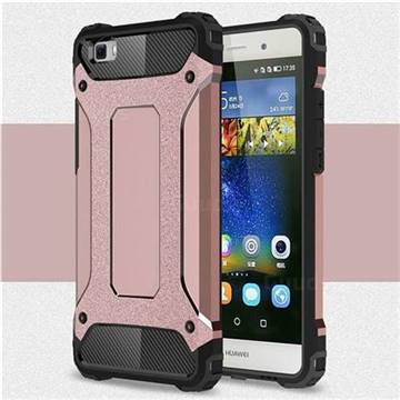 King Kong Armor Premium Shockproof Dual Layer Rugged Hard Cover for Huawei P8 Lite P8lite - Rose Gold