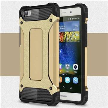 King Kong Armor Premium Shockproof Dual Layer Rugged Hard Cover for Huawei P8 Lite P8lite - Champagne Gold