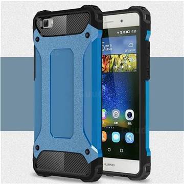 King Kong Armor Premium Shockproof Dual Layer Rugged Hard Cover for Huawei P8 Lite P8lite - Sky Blue