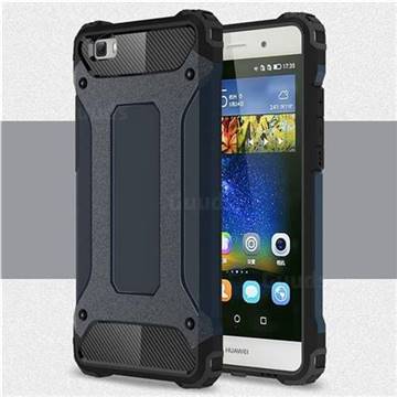 King Kong Armor Premium Shockproof Dual Layer Rugged Hard Cover for Huawei P8 Lite P8lite - Navy