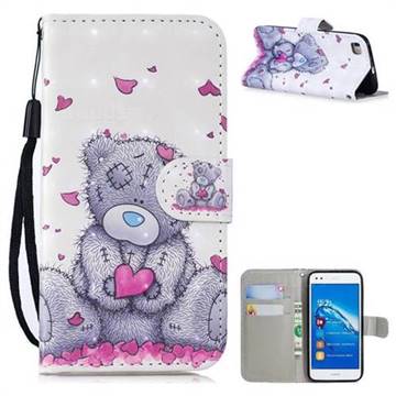 Love Panda 3D Painted Leather Wallet Phone Case for Huawei P8 Lite P8lite