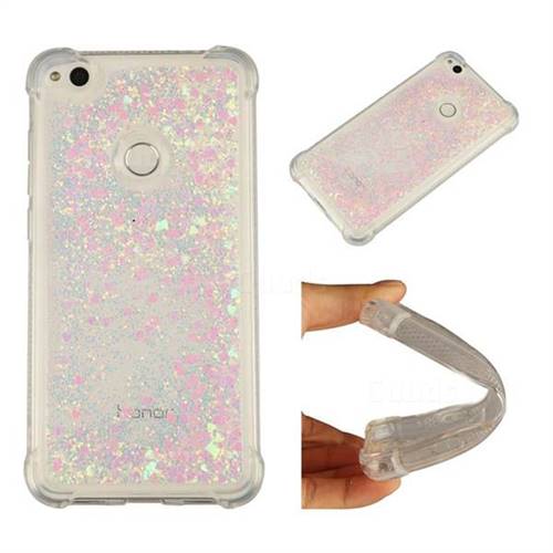 Dynamic Liquid Glitter Sand Quicksand Star TPU Case for Huawei P8 Lite 2017 / P9 Honor 8 Nova Lite - Pink