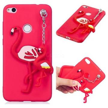 Flamingo Pendant Soft 3D Silicone Case for Huawei P8 Lite 2017 / P9 Honor 8 Nova Lite - Red