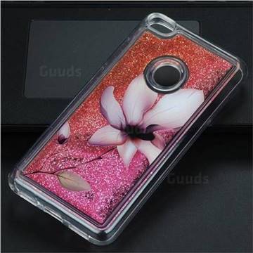 Lotus Glassy Glitter Quicksand Dynamic Liquid Soft Phone Case for Huawei P8 Lite 2017 / P9 Honor 8 Nova Lite
